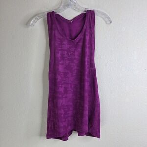 Lululemon Tank Top Small Fuchsia Camo Print V Neck Racerback‎ Athletic Workout